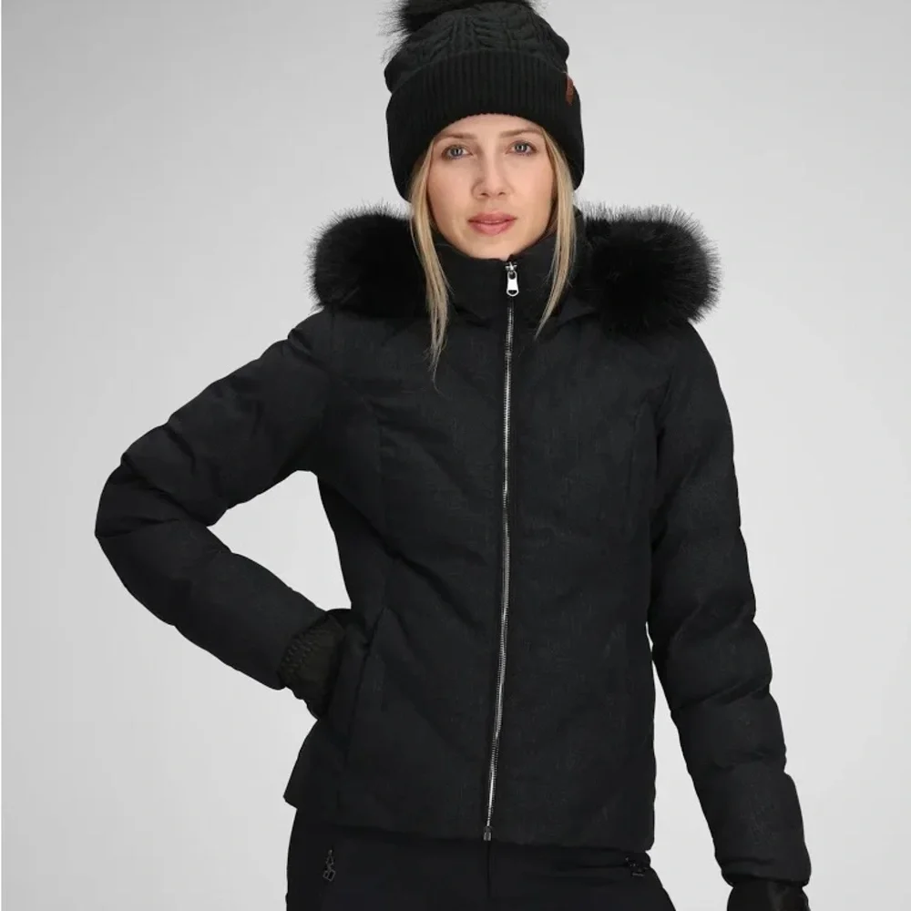 Obermeyer Bombshell Luxe Black Diamond Print Insulated Ski Snow Jacket